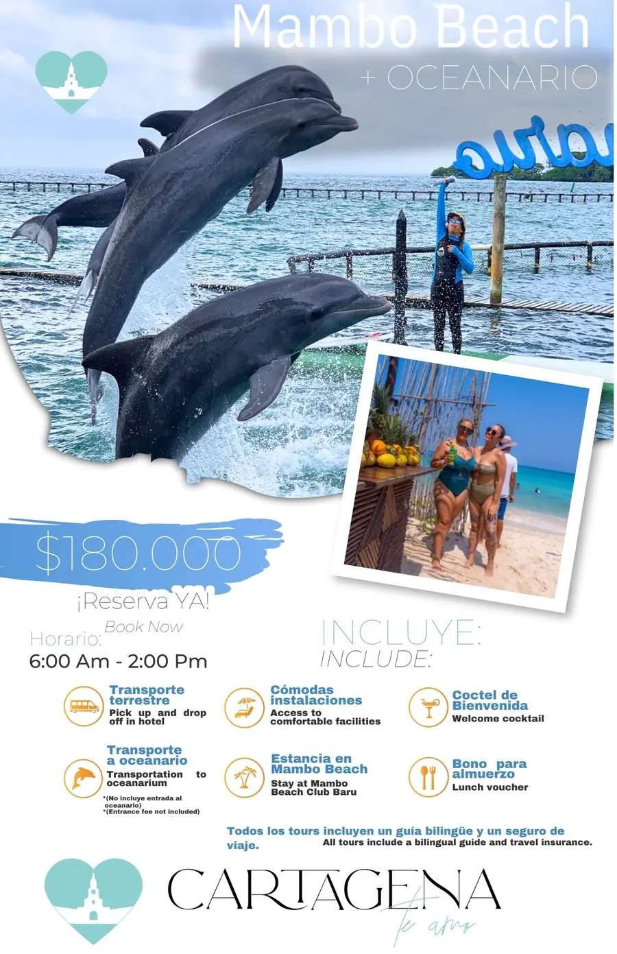 Oceanarium and Mambo Beach Club Barú in One Day — 2