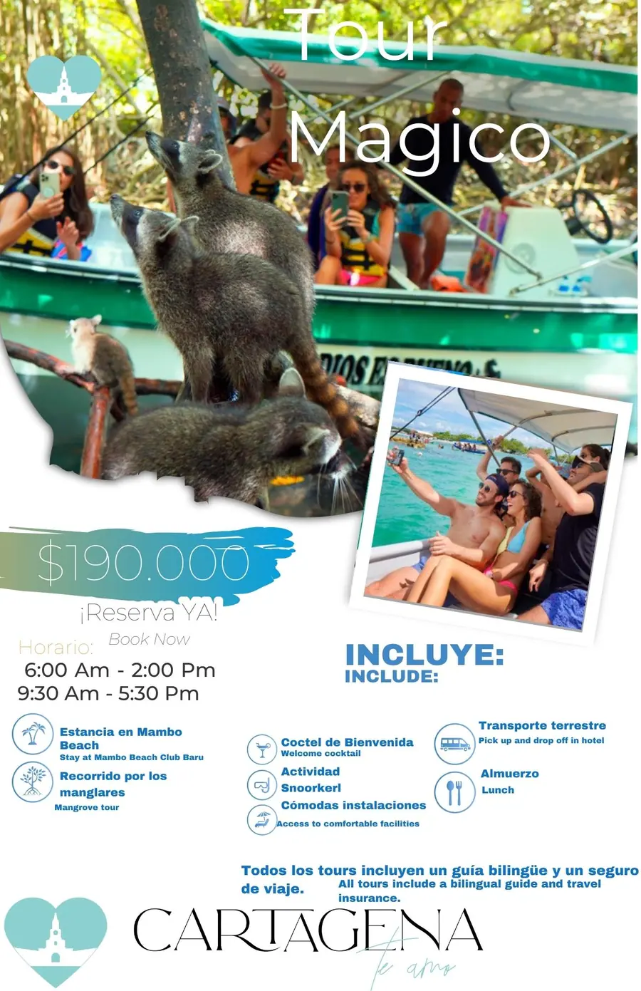 Pasadía en Mambo Beach Barú con manglares y snorkel — 2