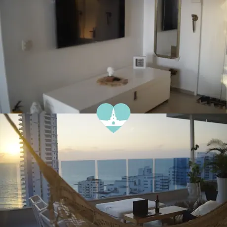 Penthouse de cuatro habitaciones en El Laguito, con vista panorámica al Caribe.